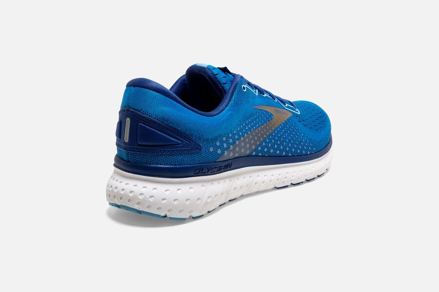 Brooks Running Shoes - Glycerin 18 Road Mens - Blue/Gold - EDB-046891